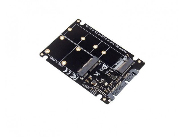 MicroConnect 2.5" SATA to M.2 mSATA Adapter  Main chip : ASM1456 M.2
