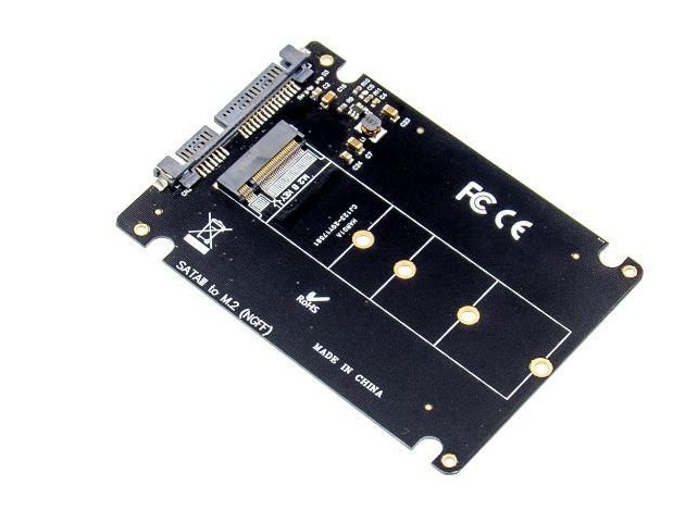 MicroConnect 2.5" SATA to M.2 B Key  SSD Adapter Supports M.2 SSD