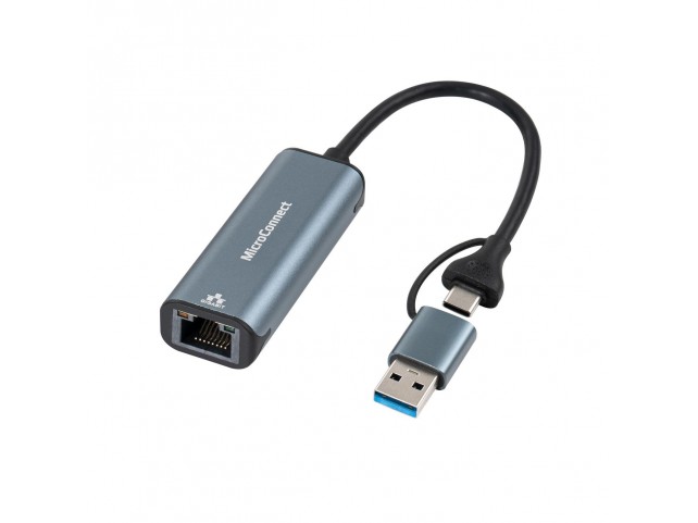 MicroConnect USB-C / A to RJ45 network  Gigabit Adapter