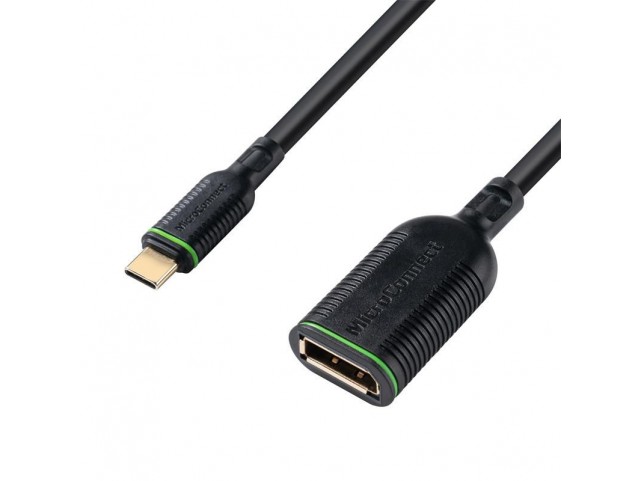 MicroConnect USB-C to Displayport  adapter  0,2m, Black