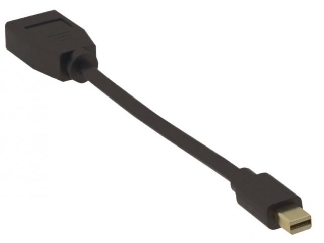 MicroConnect 4K Mini Displayport - DP M-F  15cm DP 1.2, Black Display