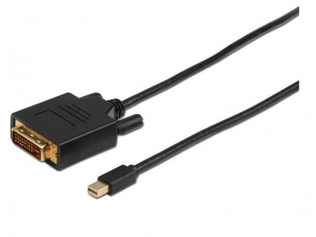 MicroConnect Mini Displayport to DVI-D  Cable 1m Dual Link 24+1,
