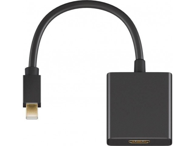MicroConnect Mini Displayport-HDMI 1.2, M-F  15 cm, Black, with Audio