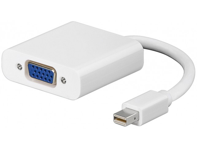 MicroConnect Active Mini DP - VGA Adaptor  Mini DP M - VGA Female, White