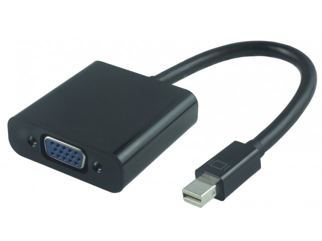 MicroConnect Active Mini DP - VGA Adaptor  Mini DP M - VGA Female, Black