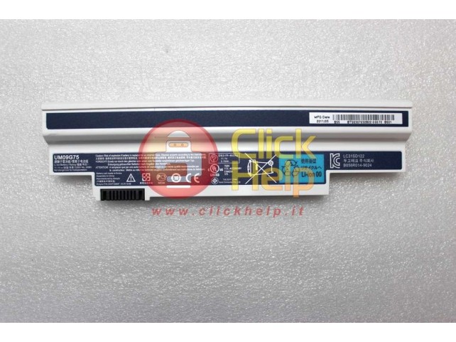 Batteria Originale ACER Aspire One 532H 533 532G (3 CELLE) (BIANCA)