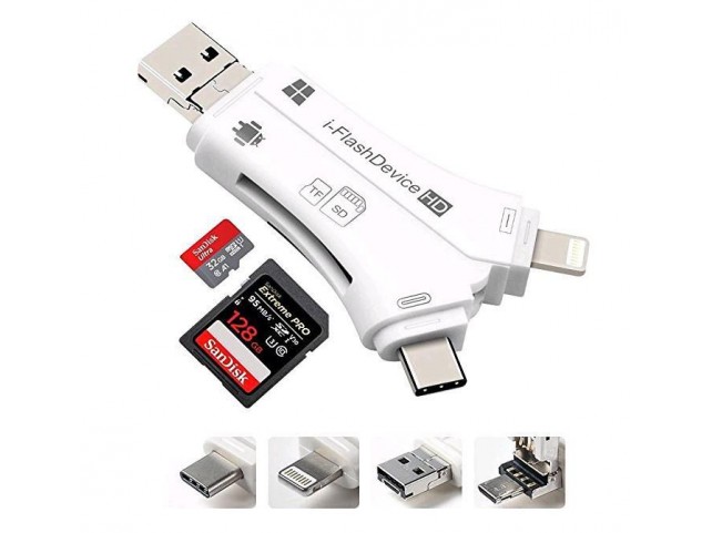 CoreParts Universal USB Adapter  Lightning/Micro USB/Type-C