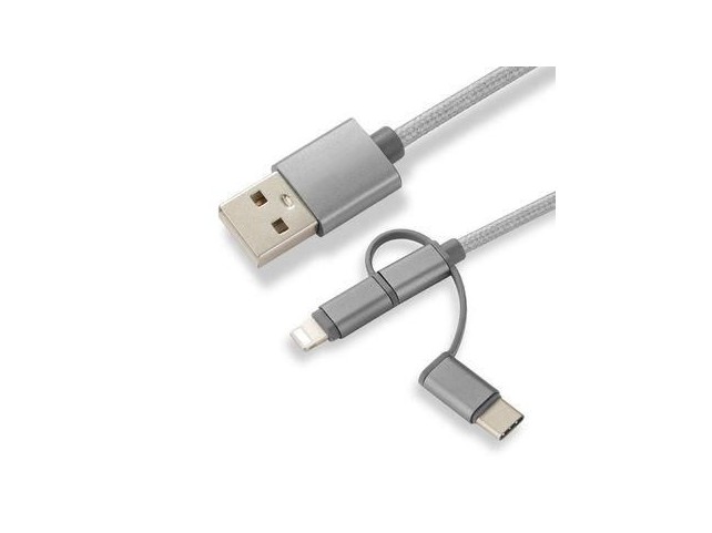 CoreParts 3-in-1 adapters Charging cable  Micro USB, USB-C and Lightning