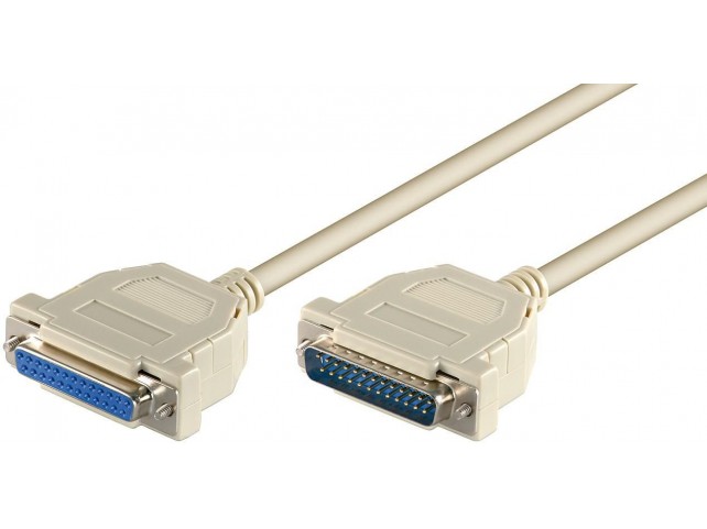 MicroConnect D-SUB Data Cable, 2m  D-SUB/IEEE 1284 (25-pin) M-F