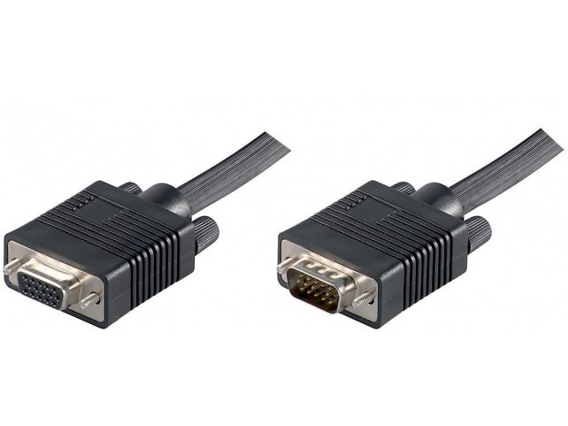MicroConnect FullHD SVGA HD15 Extension 10m  Extension cable, Black