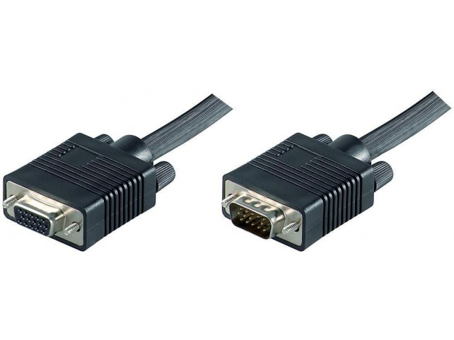 MicroConnect Full HD SVGA HD15 Extension 3m  Extension cable, Black