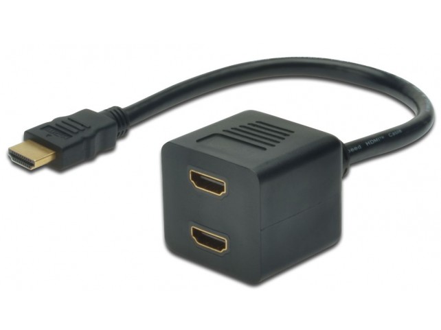 MicroConnect HDMI Y-Splitter Cable  type A -2xtype A, M/F, 0.2m,