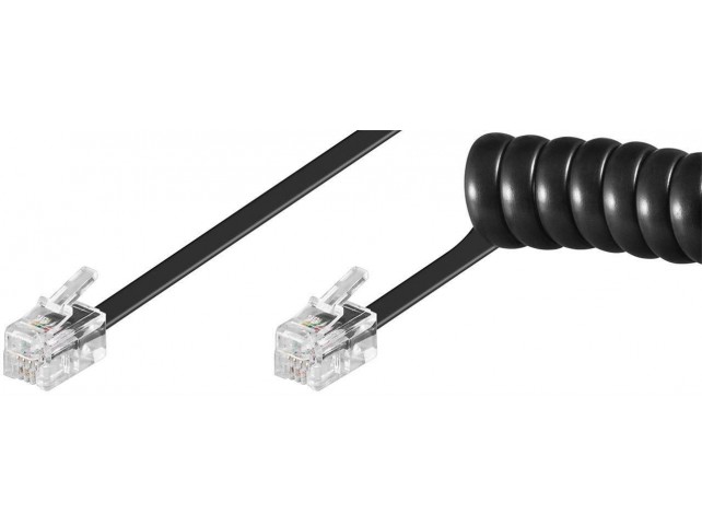 MicroConnect Handset cable, RJ10-RJ10 2m  RJ10  (4P4C) - RJ10 (4P4C) M-M