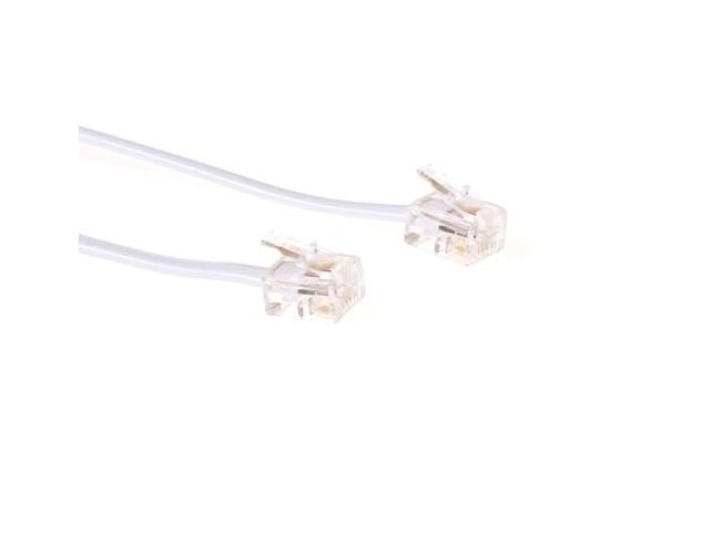 MicroConnect ModularCable RJ11 6P/4C 1m  White