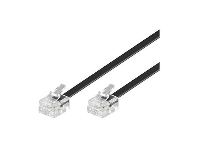 MicroConnect ModularCable RJ11 6P/4C 2m  Black