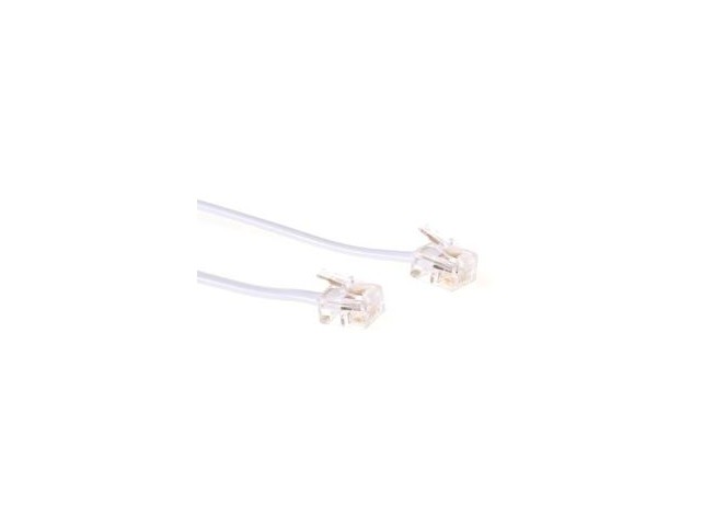 MicroConnect ModularCable RJ11 6P/4C 2m  White