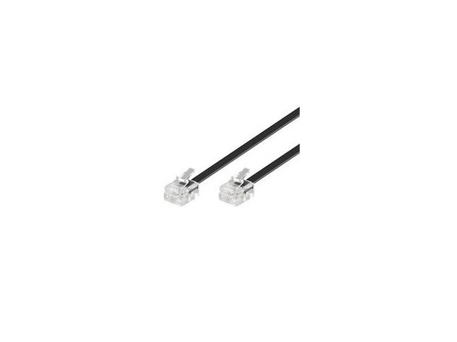 MicroConnect ModularCable RJ11 6P/4C 15m  Black