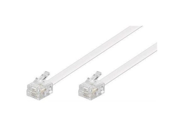 MicroConnect ModularCable RJ11 6P/4C 15m  White