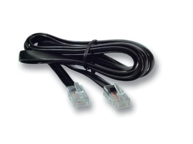 MicroConnect RJ12-RJ45 3M M/M Black  6P/6C-8P/6C