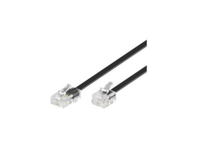 MicroConnect RJ11-RJ45 6M M/M Black  6P/4C-8P/4C