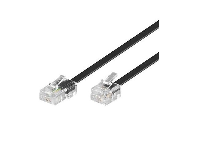 MicroConnect RJ11-RJ45 15M M/M Black  6P/4C-8P/4C