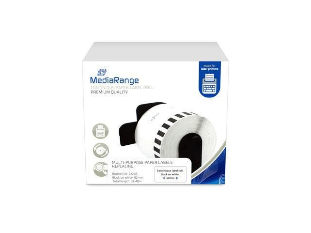 MediaRange Continuous Paper Label, For  Label Printers Using Brother