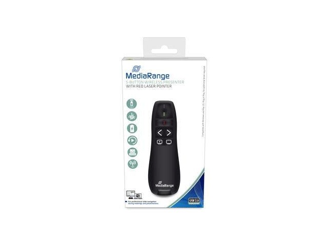 MediaRange Wireless Presenter Rf Black  