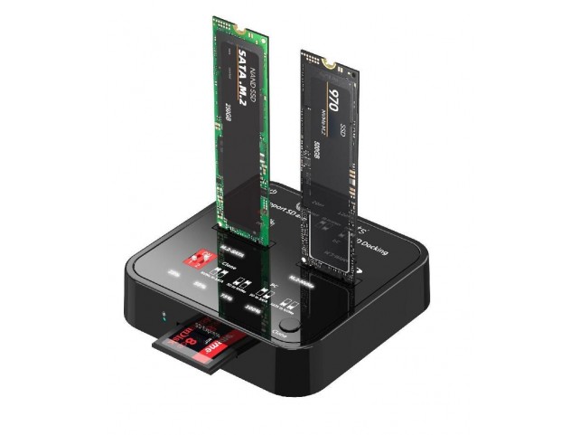 CoreParts USB3.2 Type-C (10Gbps) M.2  SATA/NVMe SSD Clone Docking