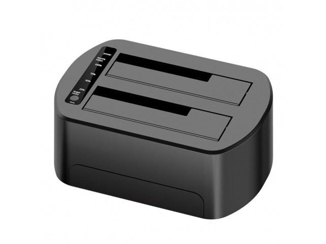 CoreParts USB3.0 dual bay HDD clone  docking station with RGB