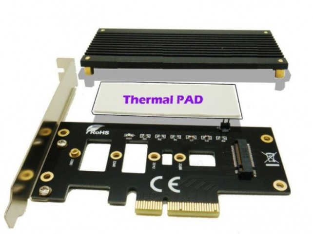 CoreParts M.2/NVME (NGFF) SSD to PCIe  3.0 X4 Card NVME