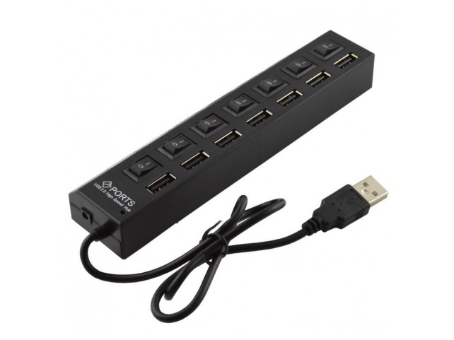 CoreParts USB to 7 Ports USB2.0 HUB  Black