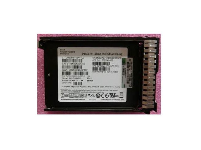 Hewlett Packard Enterprise 480GB SATA Solid State Drive  2.5-inch small form factor