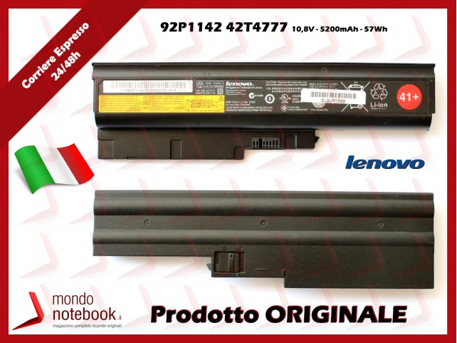 Batteria Originale LENOVO Thinkpad R60  R61 T500 T60 T61 W500 Z61 SL500 SL400 (RICONDIZIONATA)
