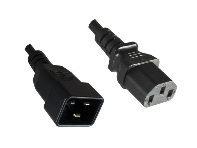 MicroConnect PowerCord C13-C20 10A 1m Black  IEC 60320-C13 to C20, Black.
