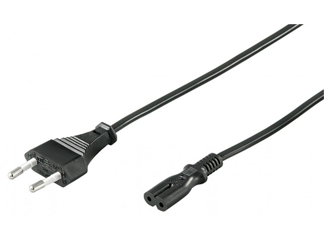 MicroConnect Power Cord CEE 7/16 - C7 1.8m  Black, 2.5A, 250V