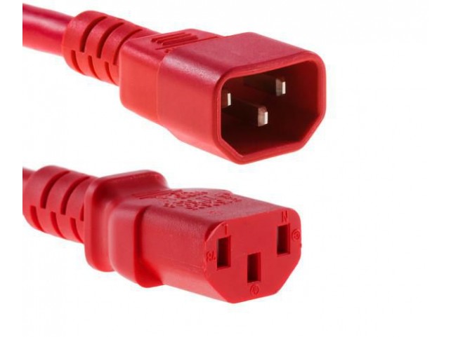 MicroConnect Power Cord C13 - C14 3m Red  