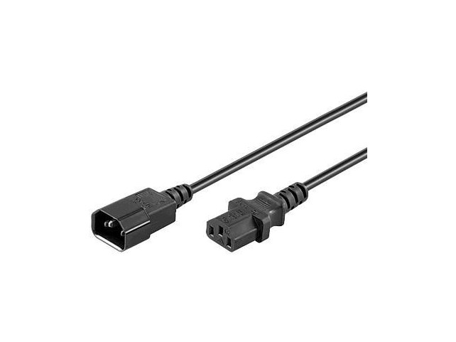 MicroConnect Power Cord C13 - C14 7m black  Extension Cable,10A/250V