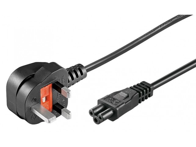 MicroConnect Power Cord UK - C5 0,5m Black  Power UK Type G to C5