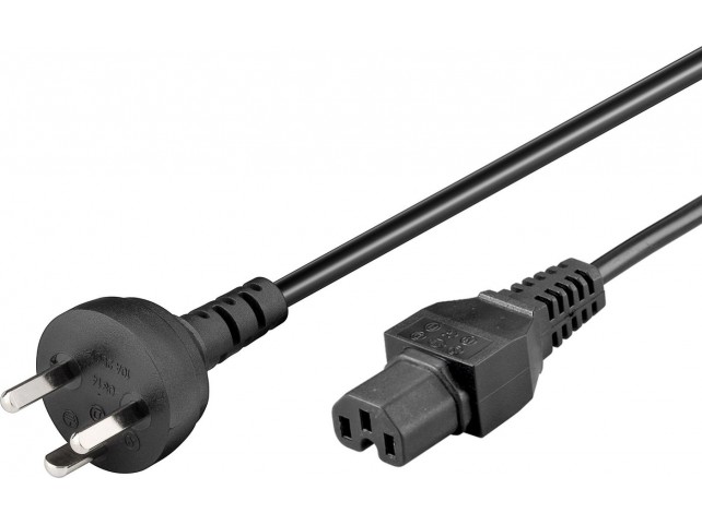 MicroConnect Power Cord DK EDB to C15 1.8m  DK IEC 320 EDB to C15  black