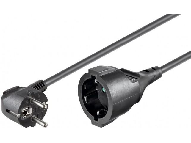 MicroConnect Schuko power extension M-F 10m  Angled Schuko 3Gx1.5MM2, 10