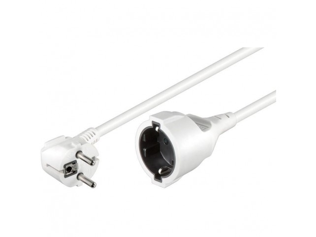 MicroConnect Schuko power extension M-F 10m  Angled Schuko