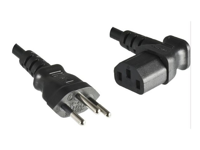 MicroConnect Power Cord Swiss - C13 90ø1.8m  Swiss Type J to angled C13