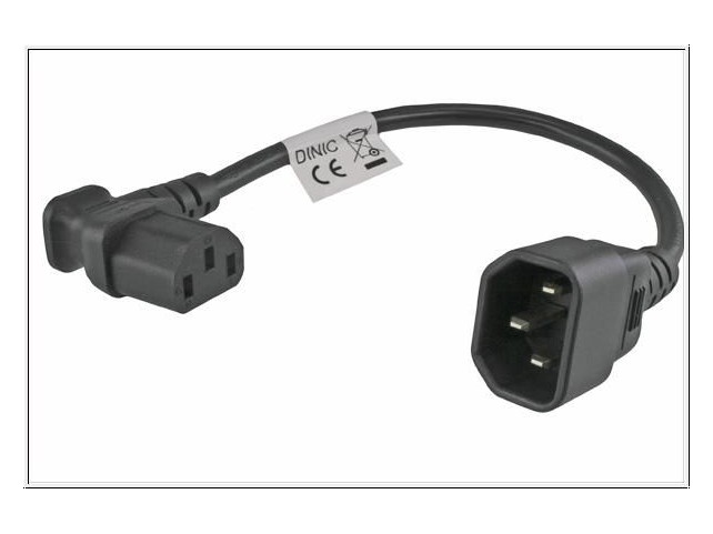 MicroConnect Power adapter C13 C14 angled  0.3m IEC 320 C13 - IEC320 C14