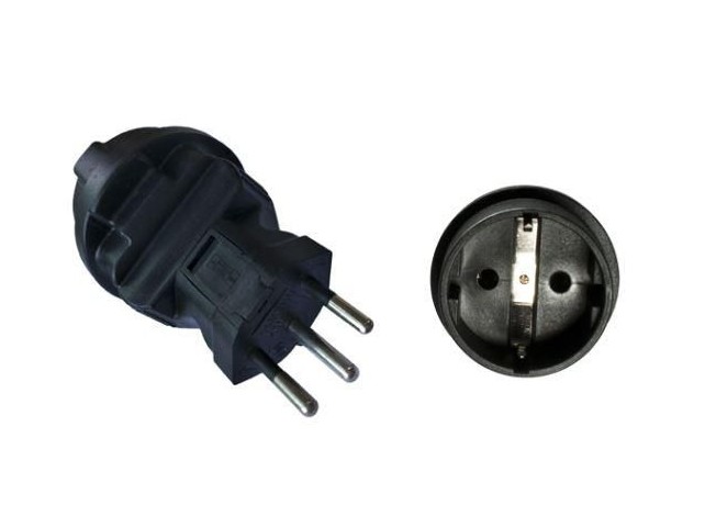 MicroConnect Power Adapter Schuko - Swiss  Black,