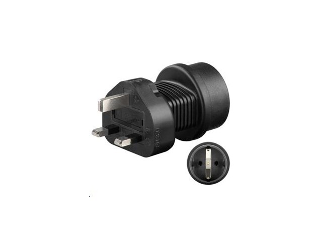 MicroConnect Universal adapter Schuko to UK  to connect CEE 7/4 devices to