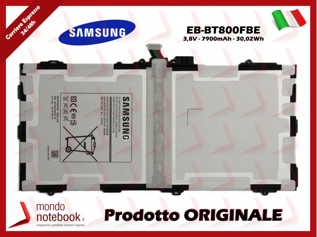 Batteria Originale Samsung Galaxy Tab S SM-T800 SM-T805 EB-BT800FBE