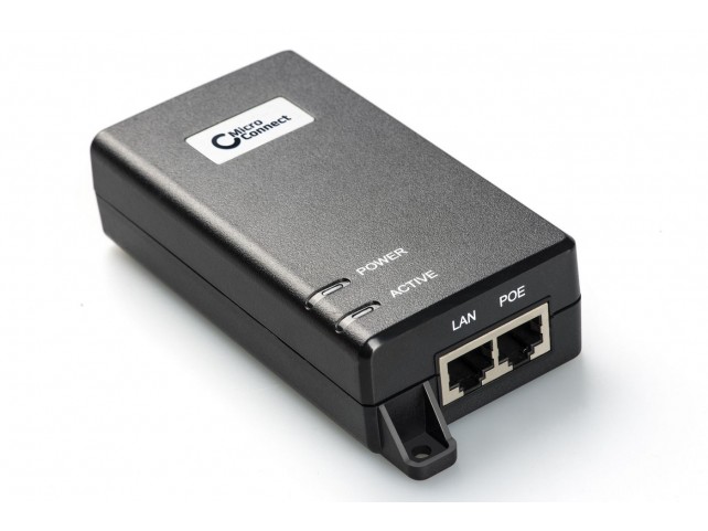 MicroConnect 60W 802.3af/at PoE++ Injector  100-240V, 50-60Hz, 55V DC,