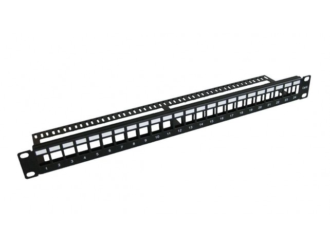 MicroConnect 19" Blank patch panel, 24port,  1U Metal,