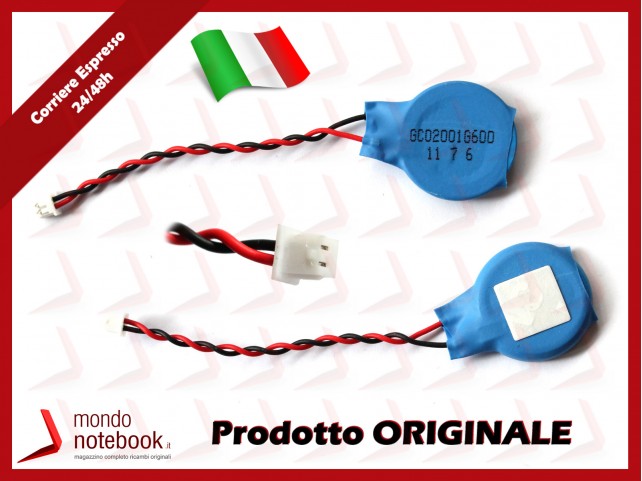 Batteria Tampone RTC CMOS BIOS HP G62 CQ62 Toshiba NB500 NB505 NB550D con Cavo