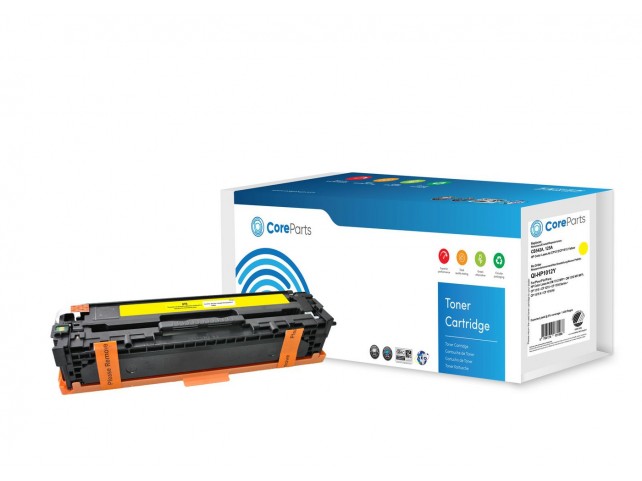 CoreParts Toner Yellow CB542A  Pages: 1.400, Nordic Swan